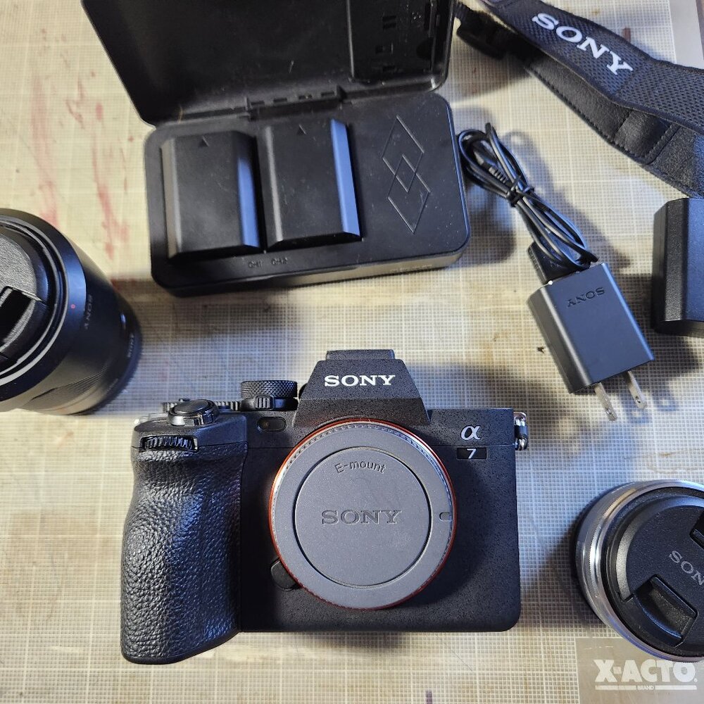 Used Sony A7 iv with 16mm and 18-55mm lenses